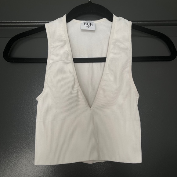 Urban Outfitters BDG Seamless Deep V Crop Tank - Picture 2 of 4